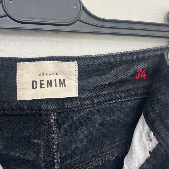 Sézane Le Crop Jeans – High Waisted Wide Leg – Black – Size EU 34 (US 2/XS) - Picture 7 of 13